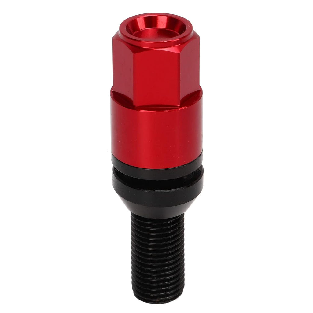 Brilluxa Wheel Bolts, M14x1.5 Lug Bolts Wheel Lug Screws 20PCS Cone Seat Tapered Red, Replacement Fastener Set for Aftermarket Alloy Wheels Car Tire Installation