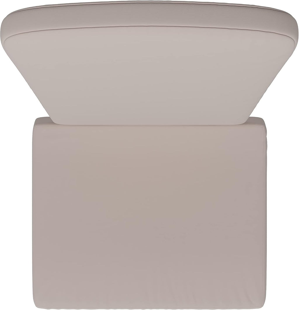 Flash Furniture Charlestown Set of 2 Adirondack Chair Cushions - Cream Fabric Cushions - 2' Thick Padding - Indoor/Outdoor - Patio Chair Replacement Cushions
