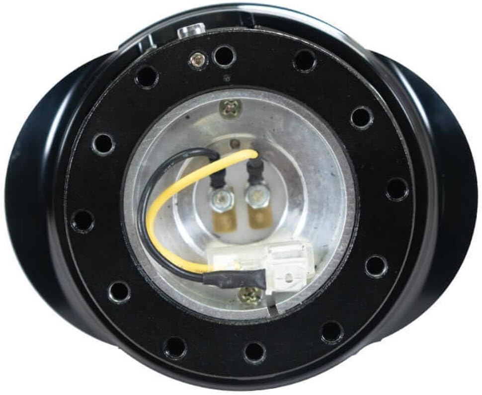 NRG Innovations NRG-SRK-220BK GEN 2.2 Steering Wheel Quick Release Adapter, 6-Hole & 6x70 and 6x74mm Bolt Patterns Black Body/Shinny Black Oval Ring