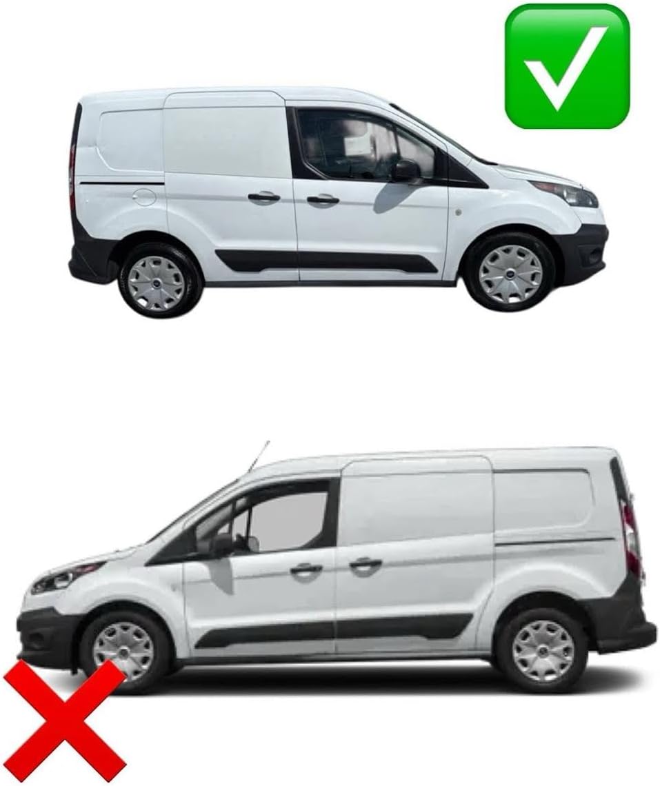 REZAW-PLAST Bed Liner for Ford Transit Connect Long Only 2014-2024 Rear Rubber Cargo Liner Cargo Van Accessories Odor Heavy Duty 1/8 Thickness Black (Short 105in wheelbase)