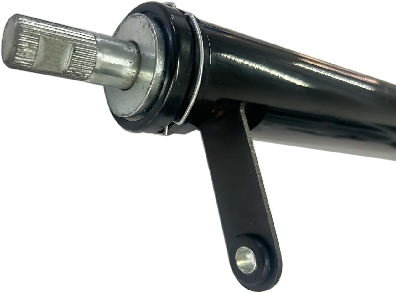 35' Manual Black Floor Shift Stainless Steel Column Shift Tilt Non-Keyed with Wheel Adapter Replacement for C10 C20 Truck 1967-1972