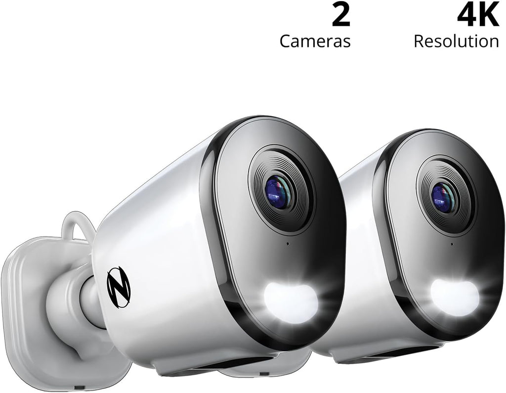 Night Owl Plug-in Wireless 4K HD Indoor/Outdoor Deterrence Camera with 2-Way Audio (2 Camera)