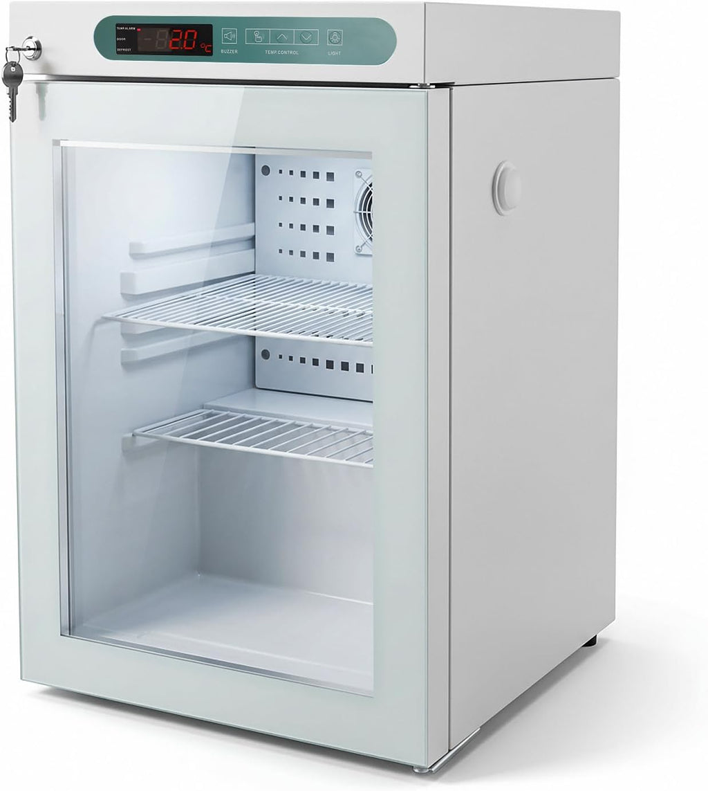 Lab Refrigerator, 2-8℃, 55L/1.9Cu.Ft, LED Lighting Pharmacy Fridge, Small Medical Refrigerator, Digital Thermostat, Designed for Pharmacy, Medicine, Vaccine Storage