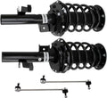 TRQ Front Suspension Kit Complete Strut & Coil Spring Assembly Sway Bar Stabilizer Link Compatible with 2010-2016 Volvo XC60