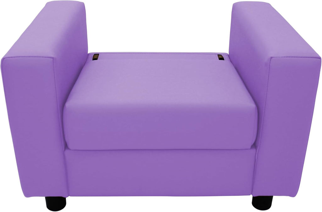 Factory Direct Partners SoftScape Inspired Playtime Classic Reading Chair, Children's Commercial-Grade Upholstered Furniture for Home, Daycare, Preschool, Library Comfy Modern Design - Lavender