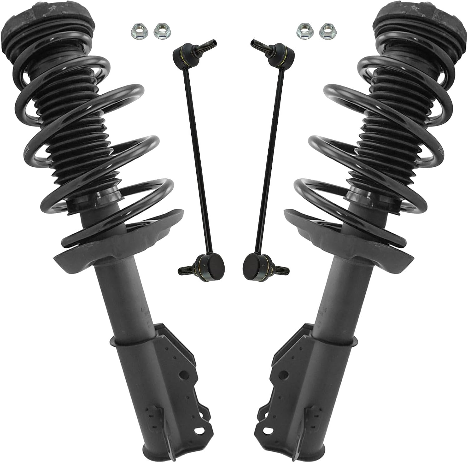TRQ Front Suspension Kit Complete Strut & Coil Spring Assembly Sway Bar Stabilizer Link Compatible with 2010-2012 Buick LaCrosse