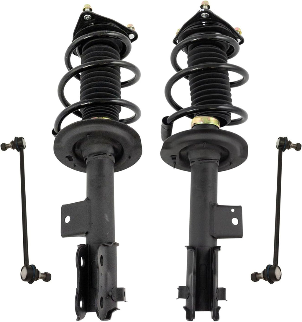 TRQ Front Suspension Kit Complete Strut & Coil Spring Assembly Sway Bar Stabilizer Link Compatible with 2012-2014 Hyundai Sonata