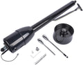30' Black Tilt Steering Column Floor Shift Replacement for Chevy GM Hot Rod No Key w/ 9 Hole Adapter R91001BK-30 Stainless Steel