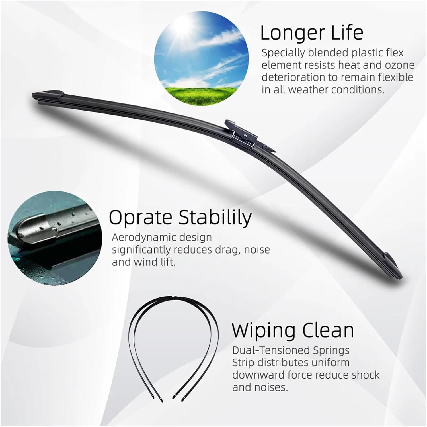 Car Windshield Wiper Compatible For Vauxhall Opel Zafira B 2005-2011 Front And Rear Wiper Blade Brush Accessories 28'+22'+14'