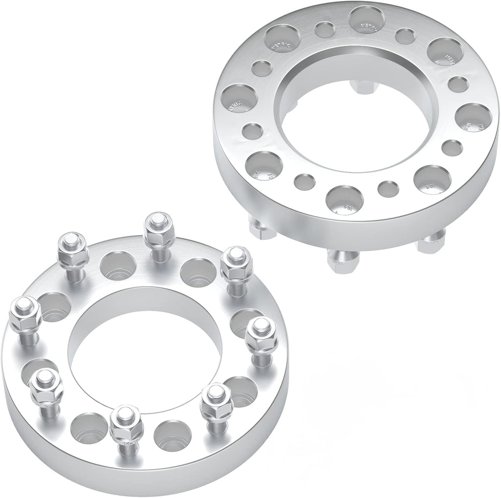 8x6.5 to 8x180 Wheel Spacers 1.5 inch (38mm) for 2001-2009 Chevy Silverado 1500 Suburban Express Avalanche GMC Sierra Savana Yukon 8x165.1 to 8x180 1.5inch Bore 117mm M14x1.5 Studs Wheel Adapter 4PCS