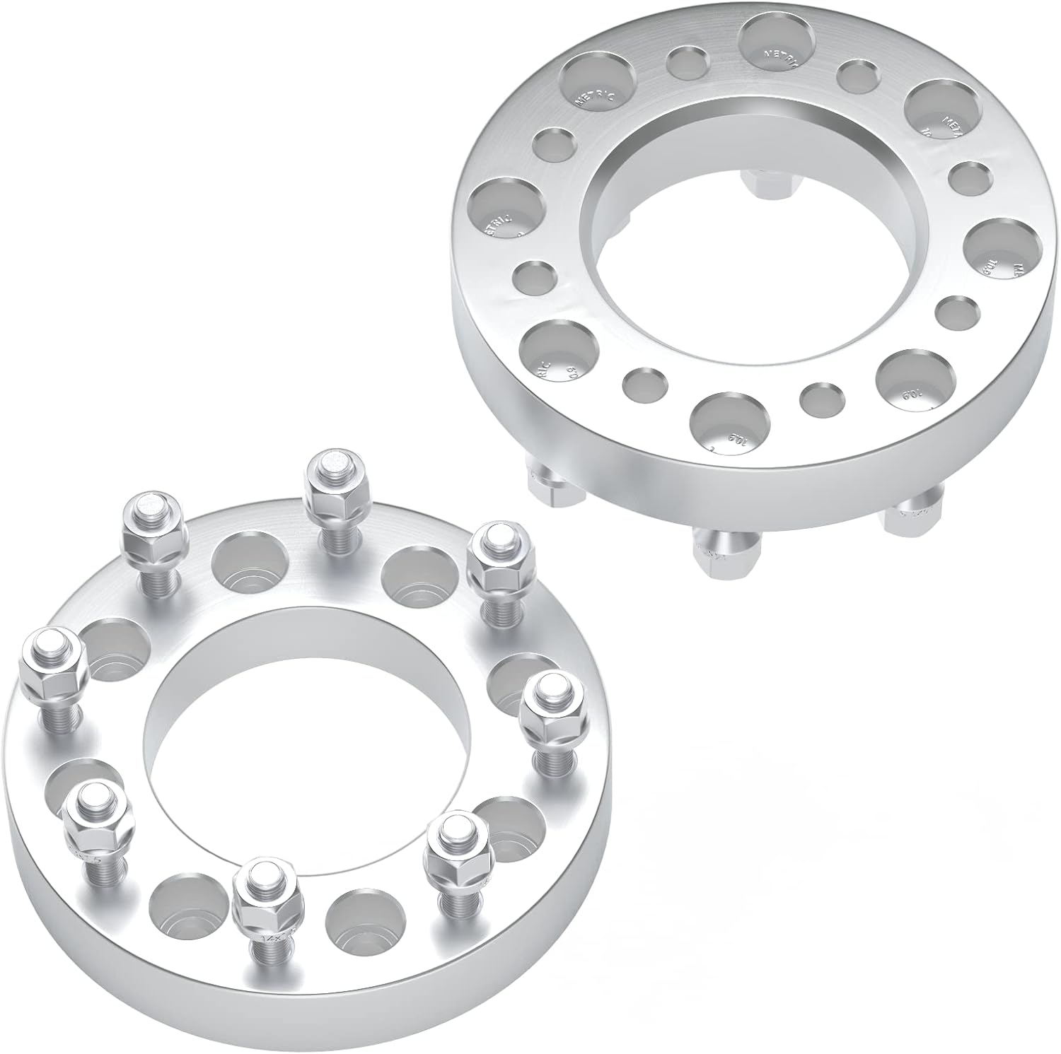 8x6.5 to 8x180 Wheel Spacers 1.5 inch (38mm) for 2001-2009 Chevy Silverado 1500 Suburban Express Avalanche GMC Sierra Savana Yukon 8x165.1 to 8x180 1.5inch Bore 117mm M14x1.5 Studs Wheel Adapter 4PCS