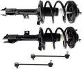TRQ Front Suspension Kit Complete Strut & Coil Spring Assembly Sway Bar Stabilizer Link Compatible with 2008-2013 Mitsubishi Outlander