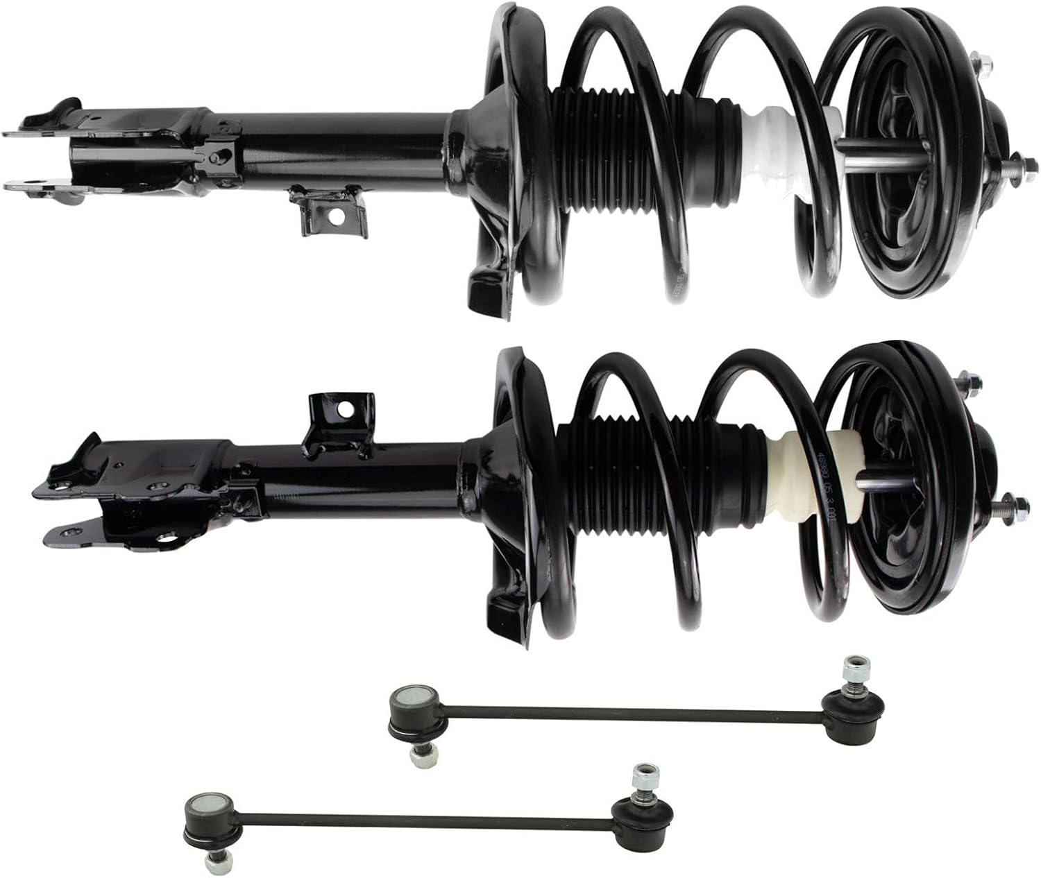 TRQ Front Suspension Kit Complete Strut & Coil Spring Assembly Sway Bar Stabilizer Link Compatible with 2008-2013 Mitsubishi Outlander