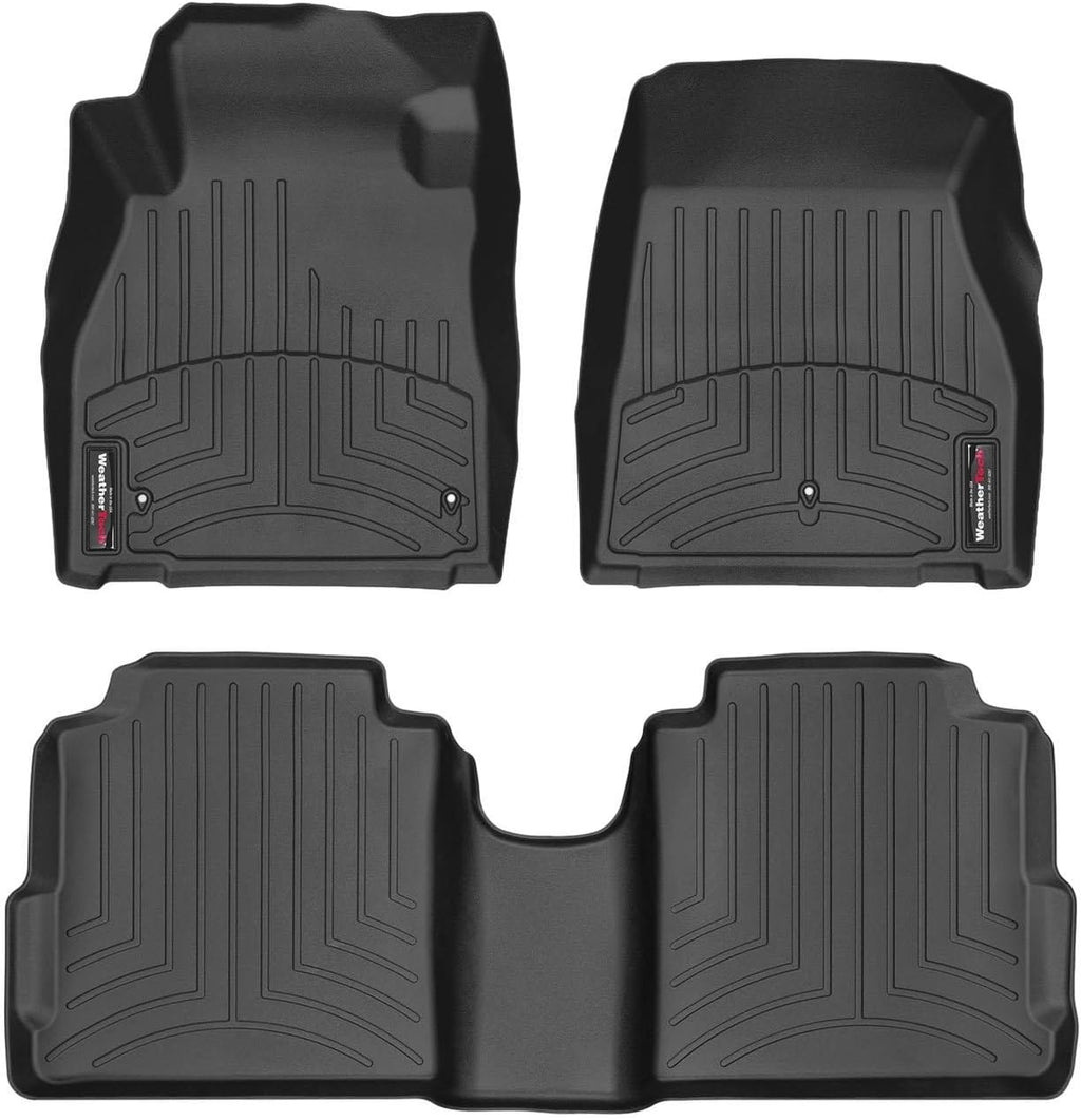 WeatherTech Custom Fit FloorLiners for Nissan Kicks, Kicks Play, 1st & 2nd Row (441191-1-3), Black