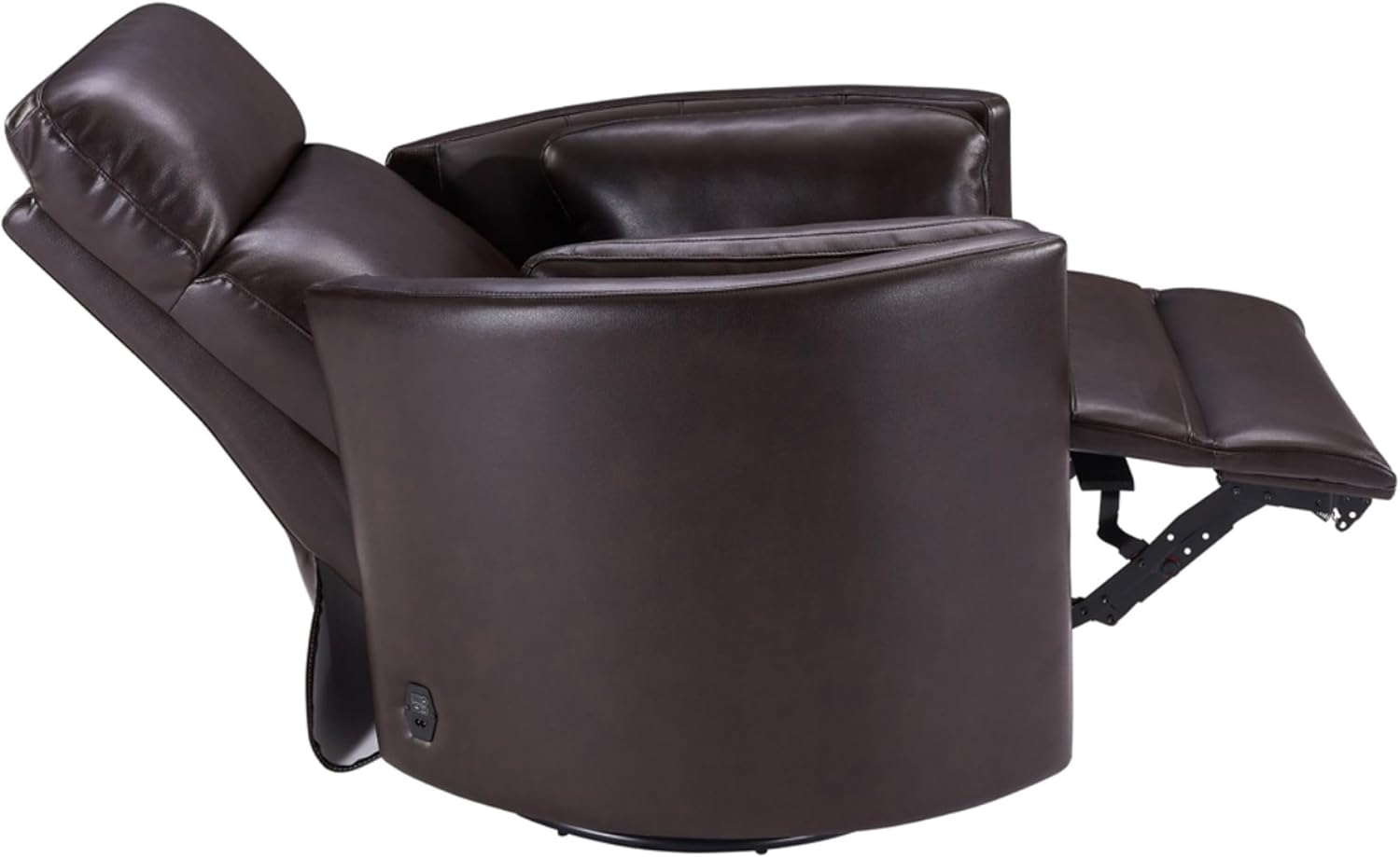 Parker Living Radius - Florence Brown - Powered by Freemotion Cordless Power Swivel Glider Recliner for Adults with USB and Type-C Ports, Single Sofa Chair for Living Room