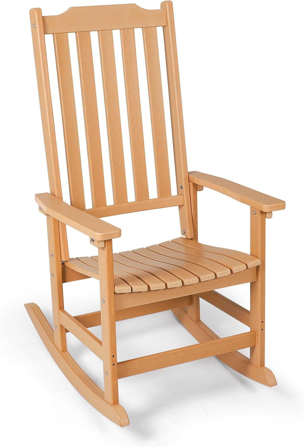 Outdoor Rocking Chair, Oversized All Weather High Back Porch Rocker, Patio Rockers for Outside