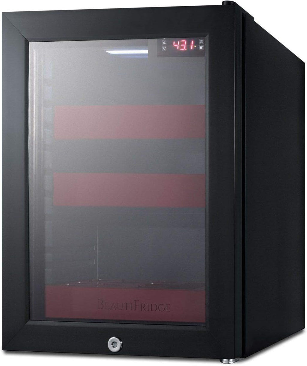 0.85 CU. FT. Compact Cosmetics MINI Fridge in Black Without Freezer