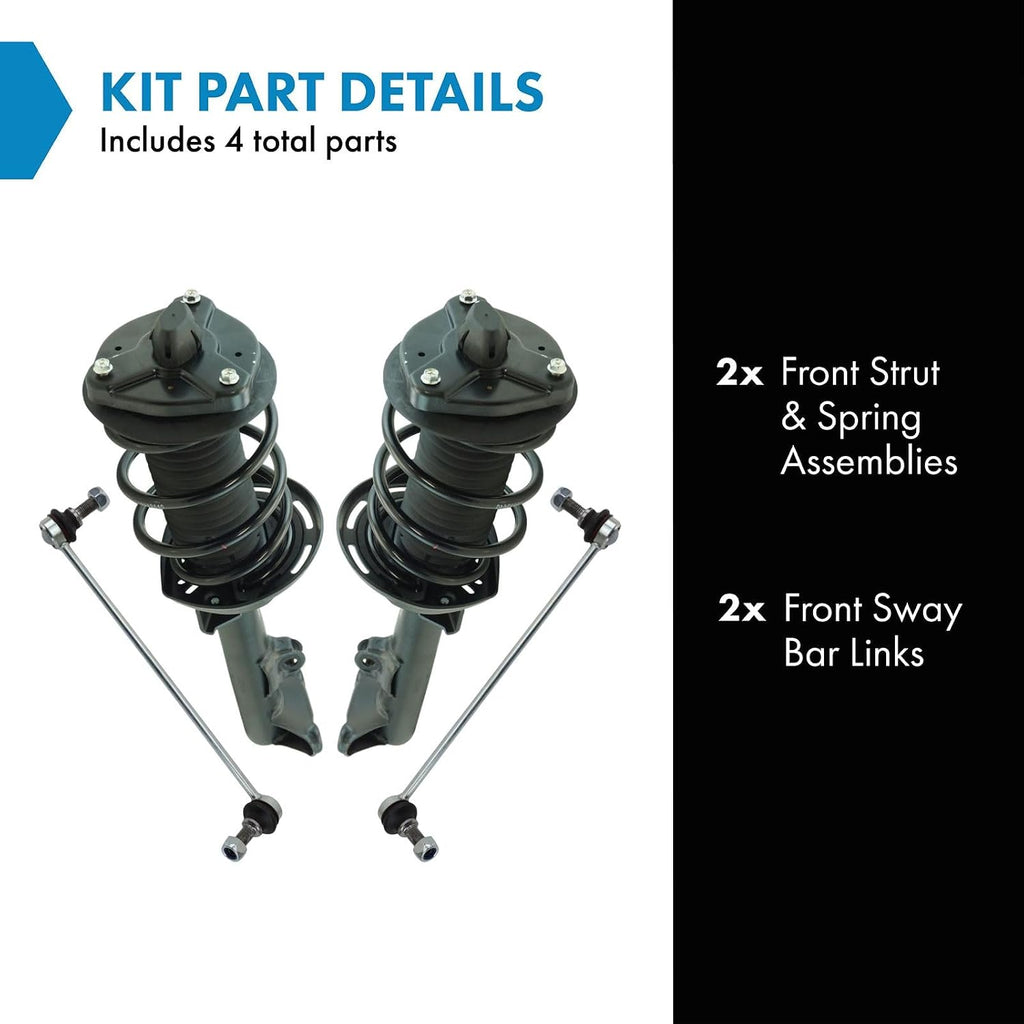 TRQ Front Suspension Kit Compatible with 2012-2013 Mercedes-Benz C250 2008-2011 C300