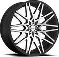 FORMULA Custom Wheel - 20x8.5, 35 Offset, 5x114.3 Bolt Pattern, 73.1mm Hub - Gloss Black with Machined Face Rim