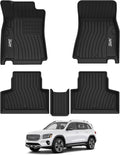 3W Floor Mats for Mercedez Benz GLB250 GLB35 AMG 2020-2026, TPE All Weather Custom Fit Floor Liner for Benz GLB 250/35 AMG 1st & 2nd Row Car Mats, Black