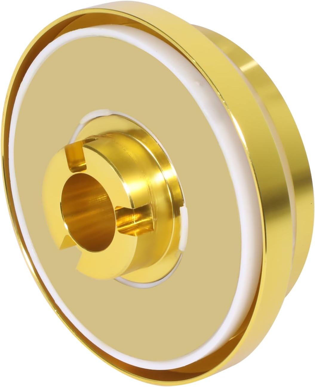 NRG Innovations Racing Style Steering Wheel Short Hub, Lockable Aluminum Steering Shaft, 6x70mm Bolt Pattern Quick Release Adapter Unit, For Mitsubishi/Subaru, Chrome Gold, NRG-SRK-100H-CG