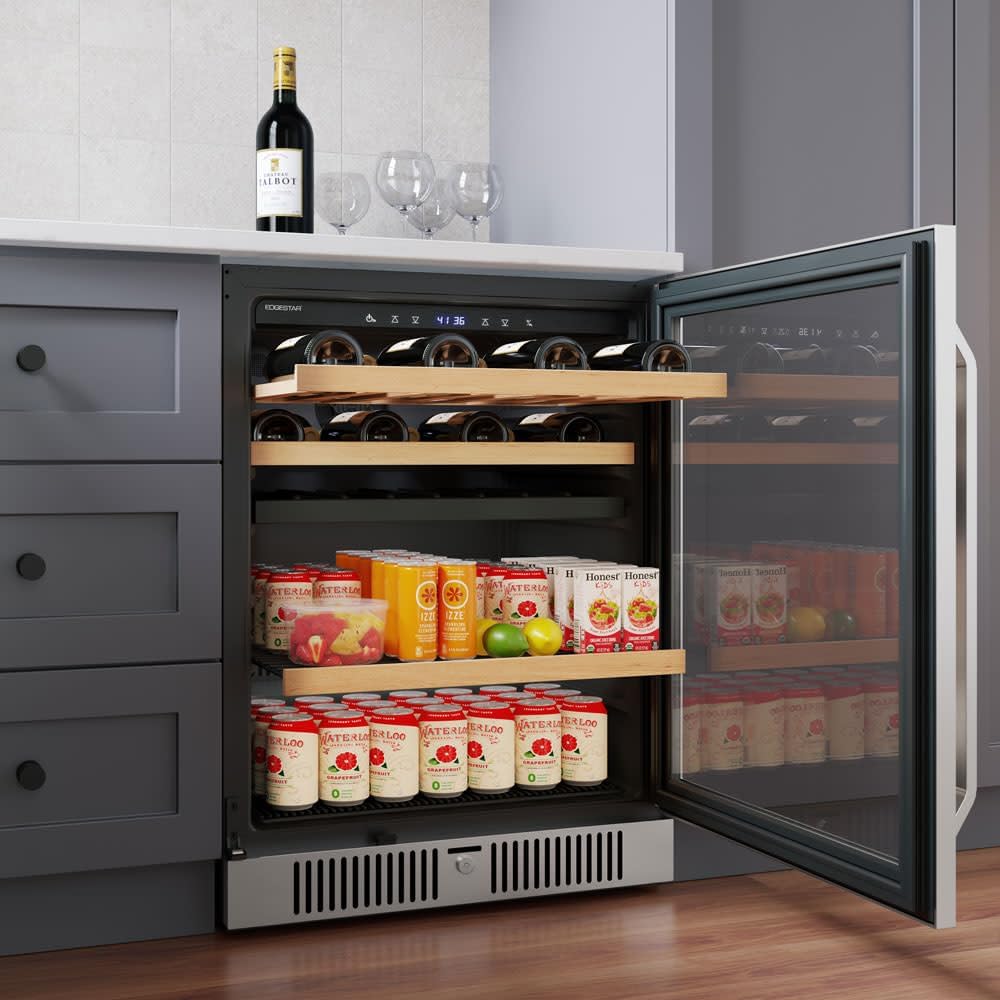 EdgeStar CWB8421DZ 24 Inch Wide 14 Bottle Capacity and 79 Can Capacity Wine and Beverage Cooler