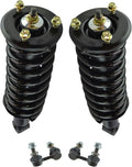 TRQ Front Suspension Kit Shock & Spring Strut Assembly Sway Bar Stabilizer Link Compatible with 2005-2019 Nissan Frontier 2009-2012 Suzuki Equator