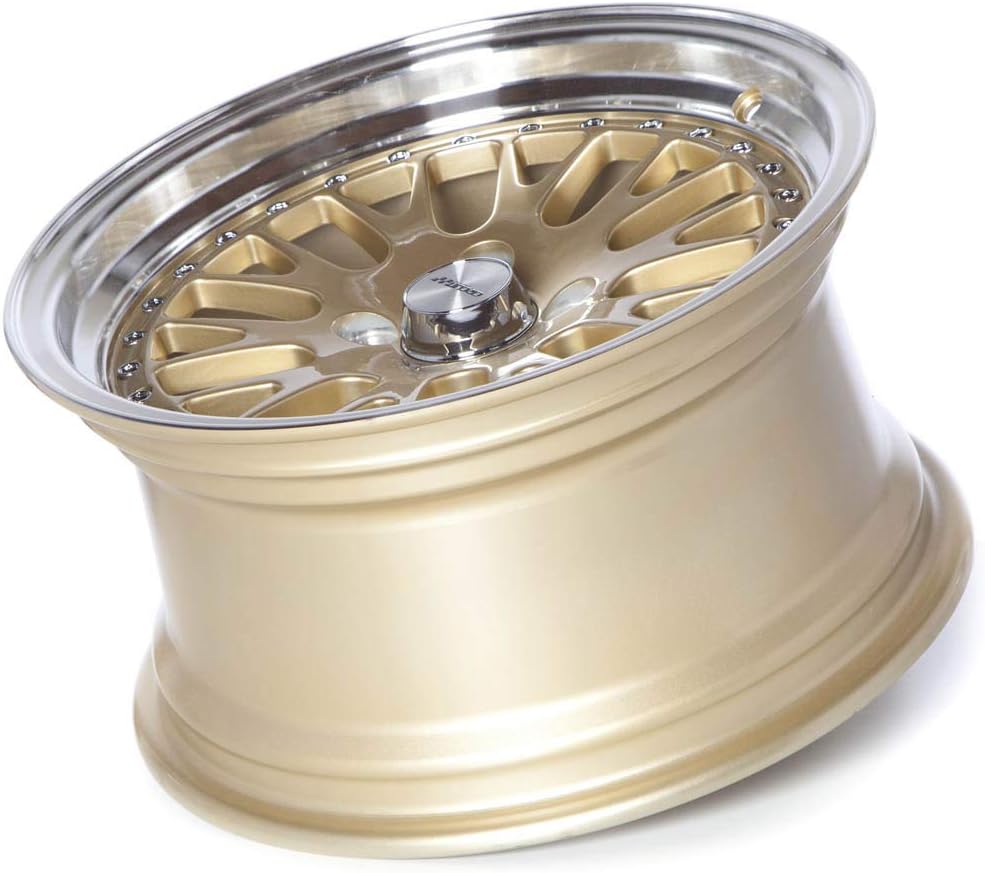 Circuit Performance CP21 15×8 Gloss Gold Wheel 4×100 [+25mm] compatible with Honda Civic EK EG, Acura Integra, BMW E30, Mazda Miata