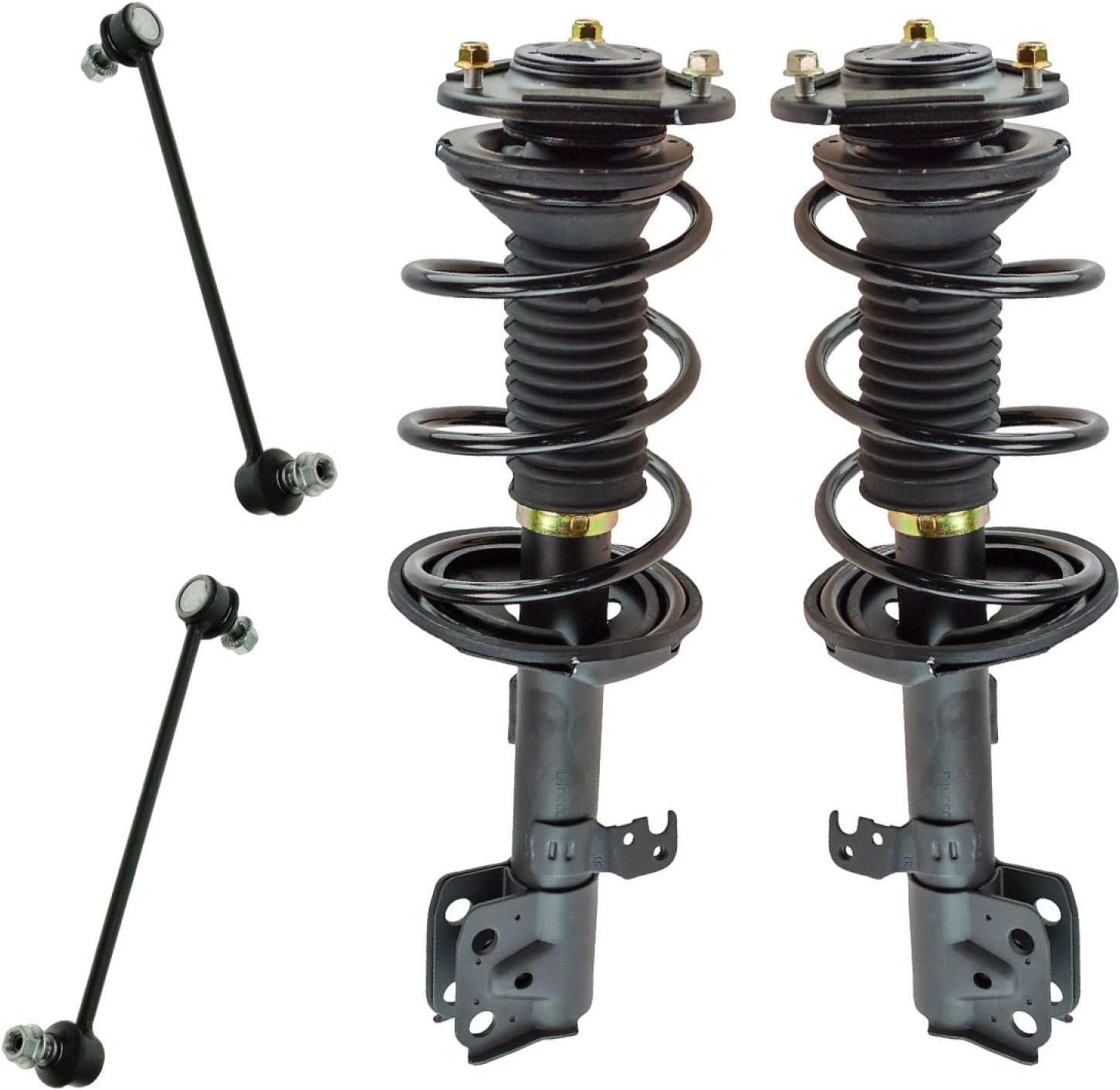 TRQ Front Suspension Kit Complete Strut & Coil Spring Assembly Sway Bar Stabilizer Link Compatible with 2009-2010 Pontiac Vibe 2009-2013 Toyota Corolla Matrix