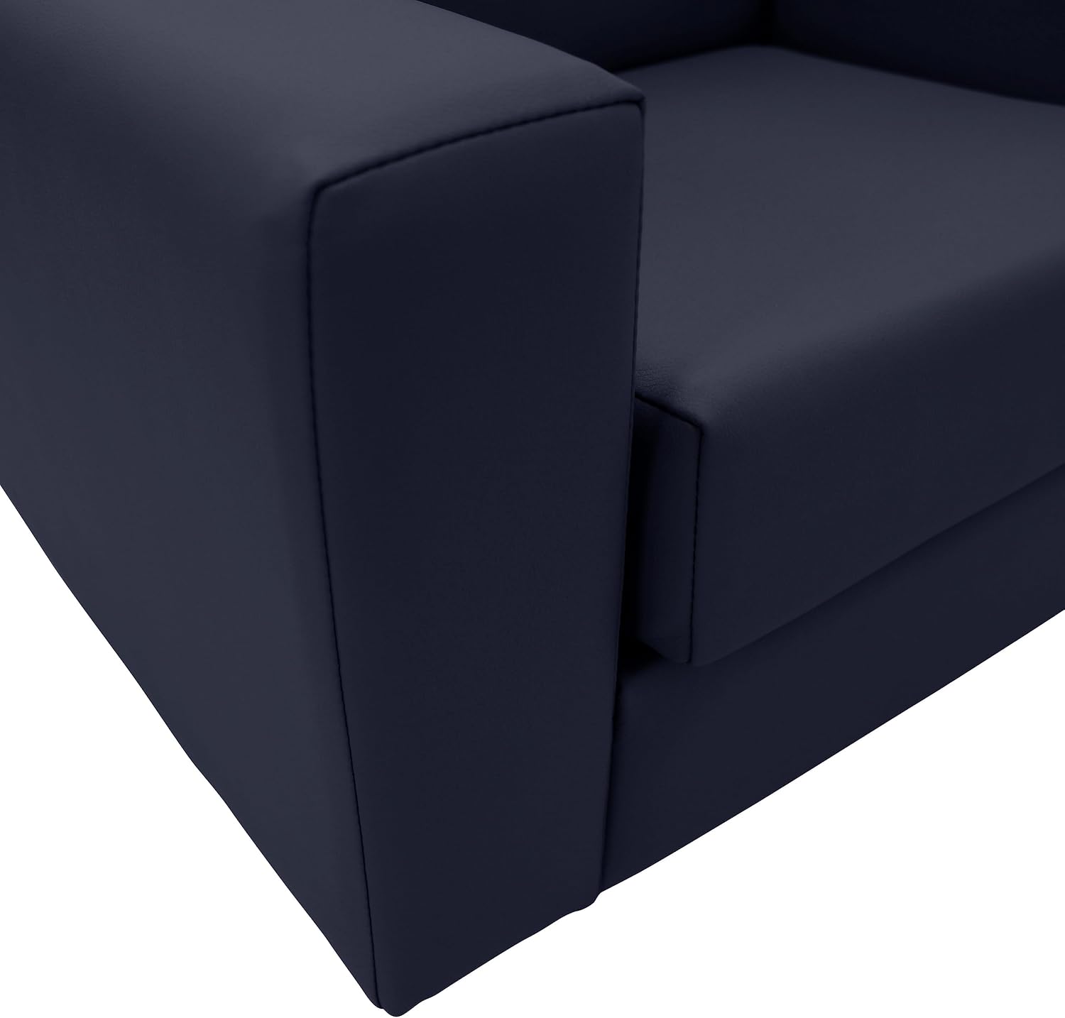 Factory Direct Partners SoftScape Inspired Playtime Classic Reading Sofa, Children's Commercial-Grade Upholstered Furniture for Home, Daycare, Preschool, Library Comfy Modern Design - Navy, 14473-NV
