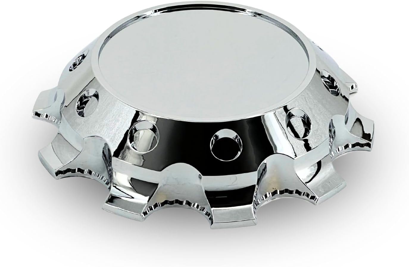 TORQUE Luxury Chrome Front and Rear Axle Complete Wheel Cover Set 33mm Screw-on Lug Nut Covers for Semi Trucks (Installation Tool Included) Standart Hub Caps Kit (2 Front & 4 Rear) (TR634)