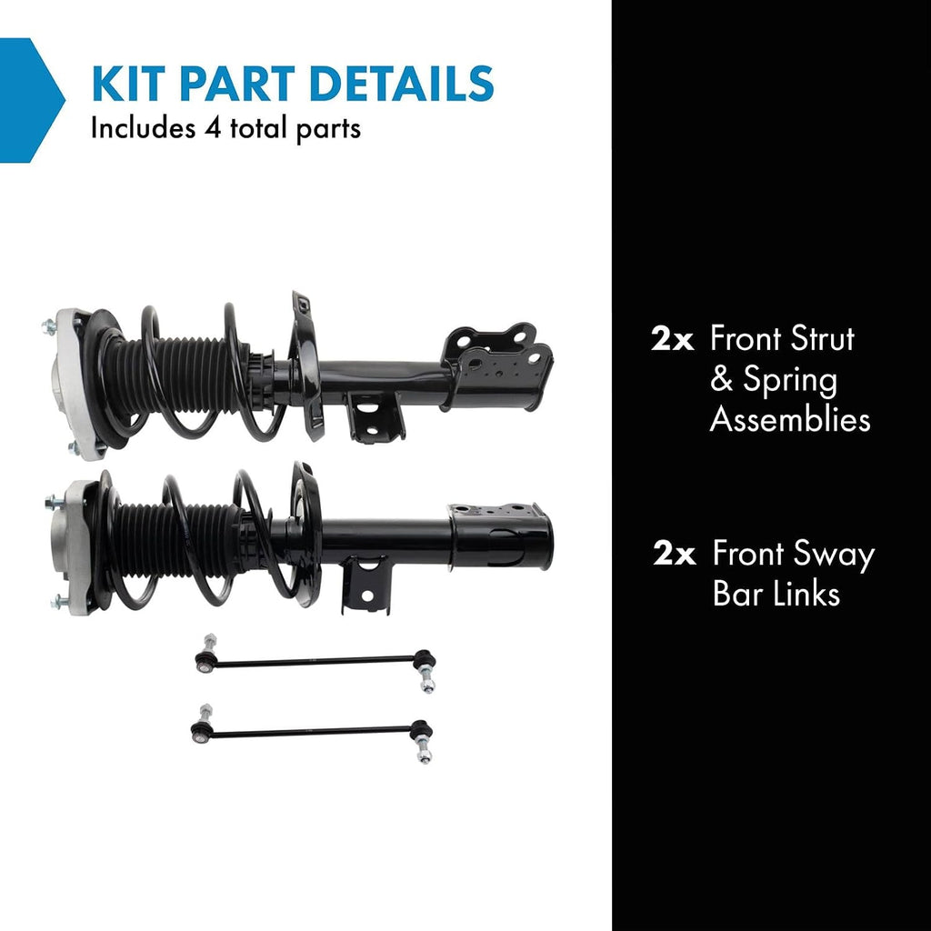 TRQ Front Suspension Kit Compatible with Front 2014-2018 Mercedes-Benz CLA250