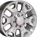 OE Wheels DG66 20 Inch Rim Fits Ram 2500 Style 8x165.1 20x8 Gloss Hyper Silver with Chrome Insert - Hollander 2562 (1)