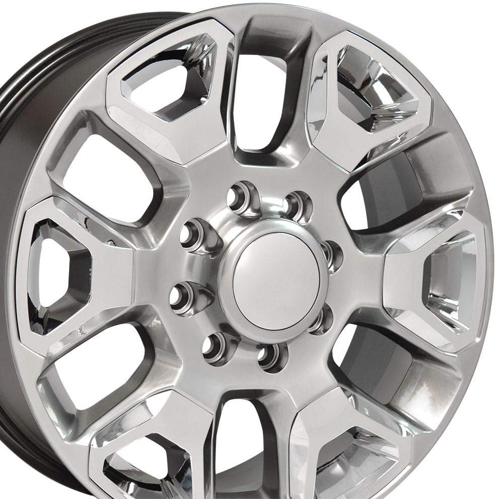 OE Wheels DG66 20 Inch Rim Fits Ram 2500 Style 8x165.1 20x8 Gloss Hyper Silver with Chrome Insert - Hollander 2562 (1)
