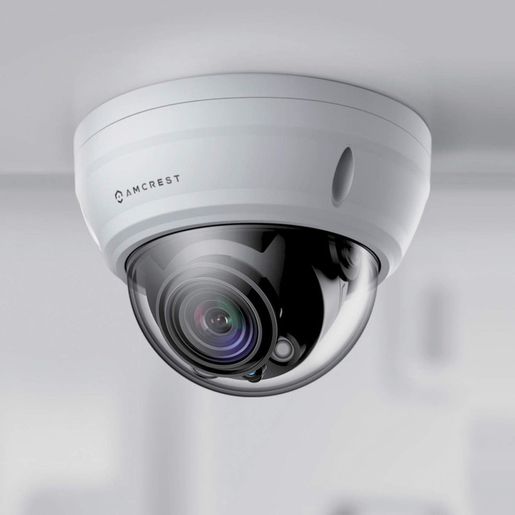 Amcrest UltraHD 4K Varifocal PoE Dome Outdoor Security Camera, 4K (8-Megapixel) 3840x2160P, 164ft Night Vision, 4X Optical Zoom, Motorized Varifocal Lens 58°-110°, White (REP-IP8M-2454EW) (Renewed)