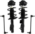 TRQ Front Suspension Kit Complete Strut & Coil Spring Assembly Sway Bar Stabilizer Link Compatible with 2013-2016 Dodge Dart