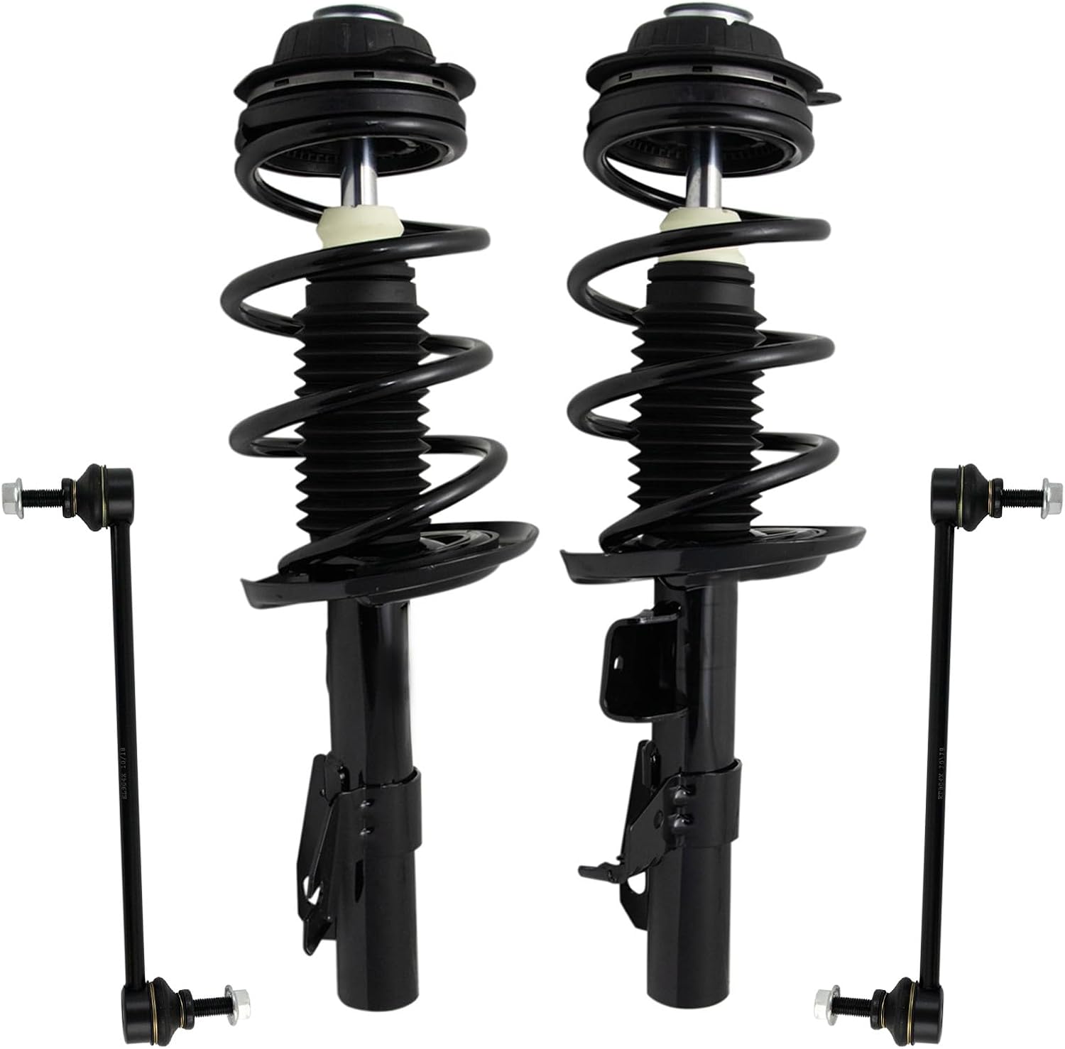 TRQ Front Suspension Kit Complete Strut & Coil Spring Assembly Sway Bar Stabilizer Link Compatible with 2013-2016 Dodge Dart