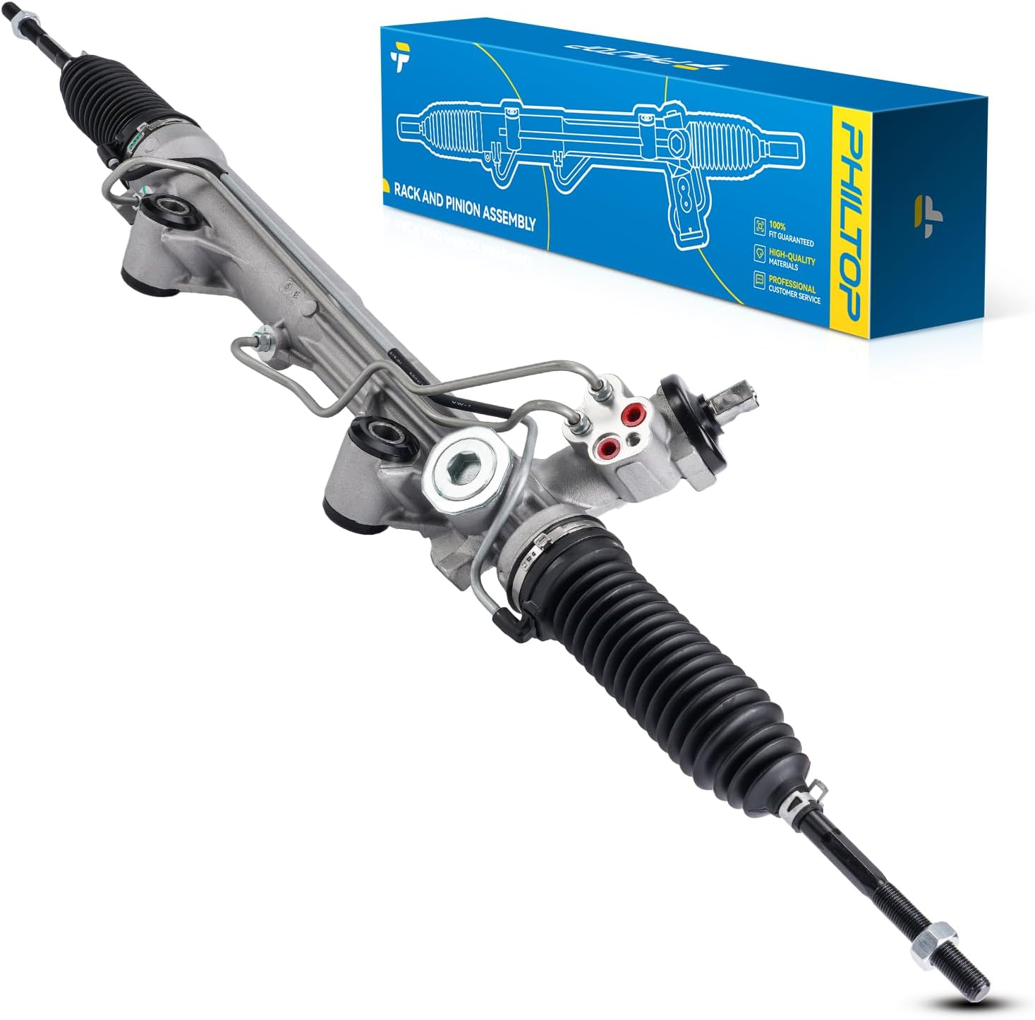 PHILTOP Power Steering Rack and Pinion Compatible with Ford Ranger 2001-2011 2.3L 4.0L/2001-2008 3.0L/2001 2.5L, Explorer Sport 2002-2003, Mazda B2300 2004-2009, B3000 2001-2006 3.0L Replace 22-256