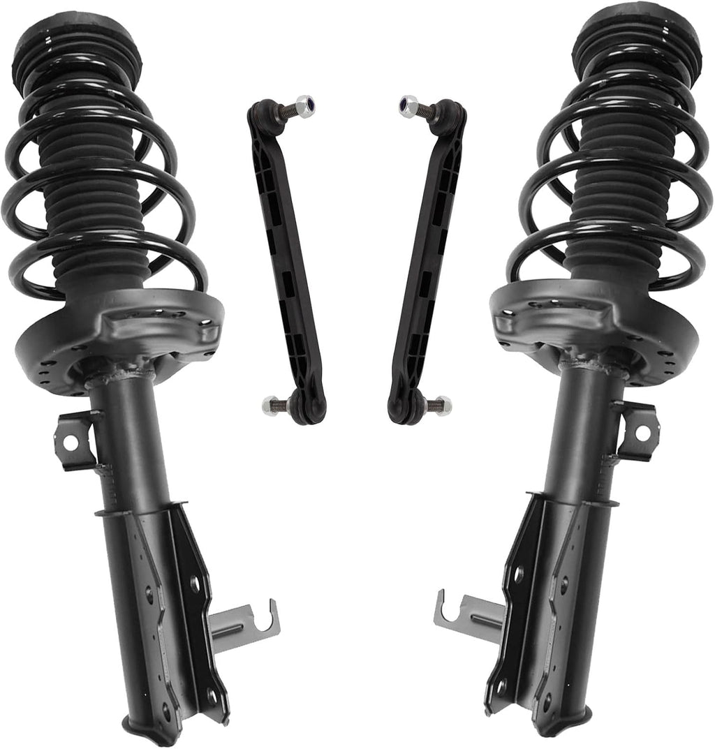 TRQ Front Suspension Kit Complete Strut & Coil Spring Assembly Sway Bar Stabilizer Link Compatible with 2012-2016 Buick Regal