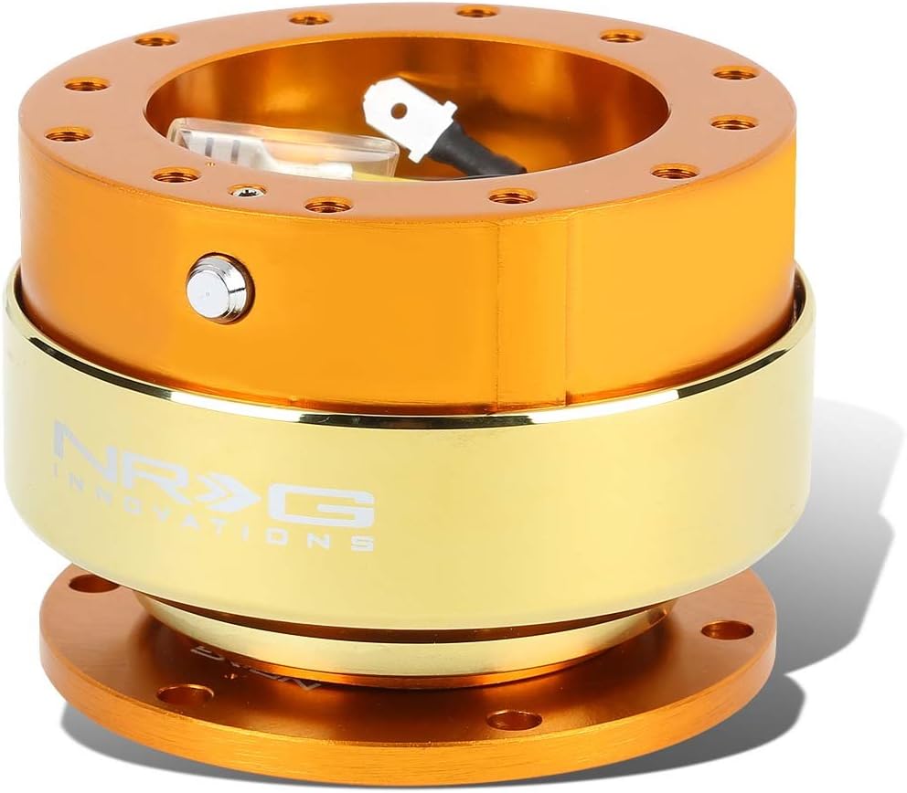 Auto Dynasty NRG SRK-200RG-CG Steering Wheel Ball Lock Quick Release Adaptor Kit with Chrome Gold Ring Gen 2.0, Rose Gold