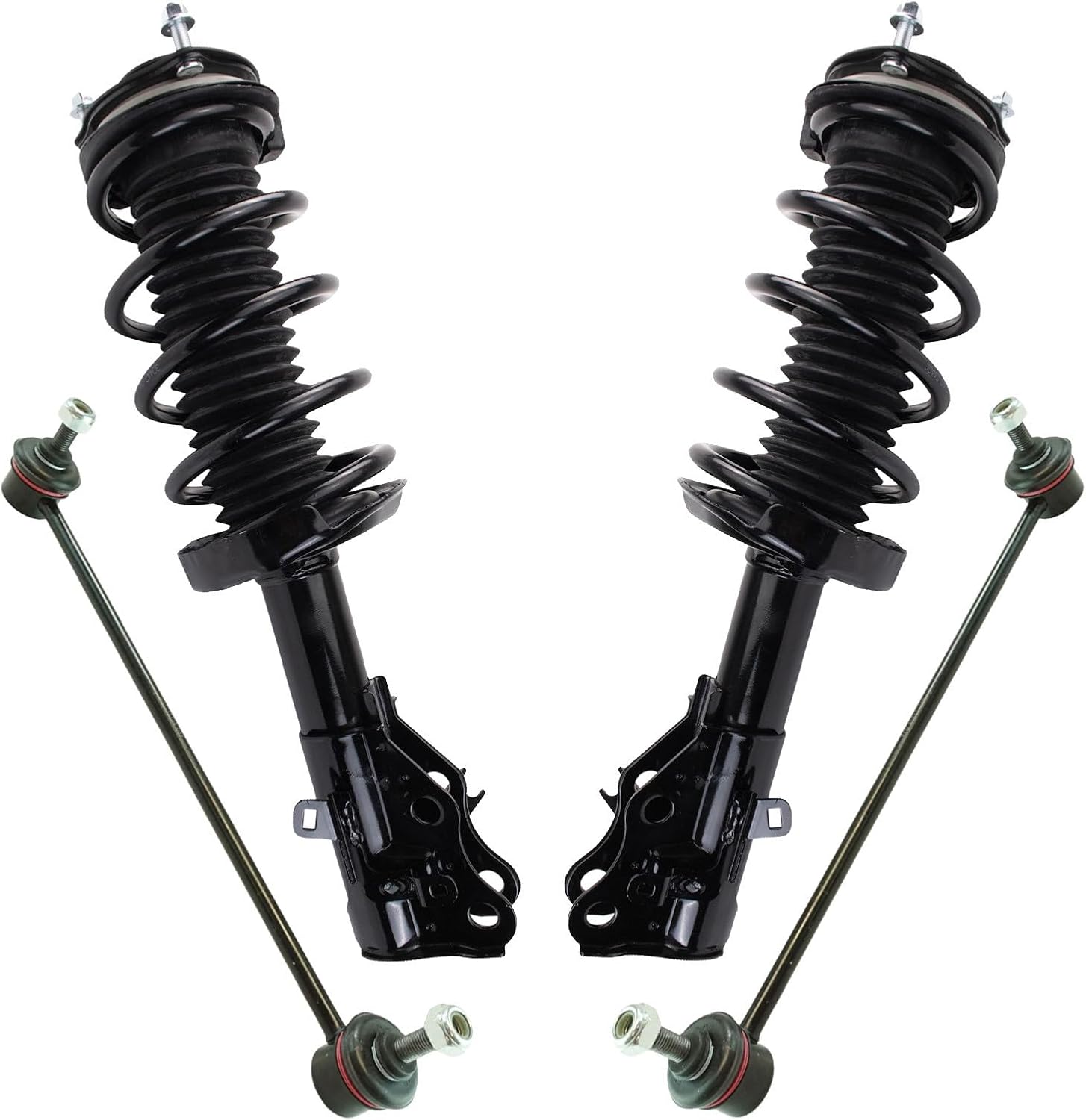 TRQ Front Suspension Kit Complete Strut & Coil Spring Assembly Sway Bar Stabilizer Link Compatible with 2013-2015 Acura ILX