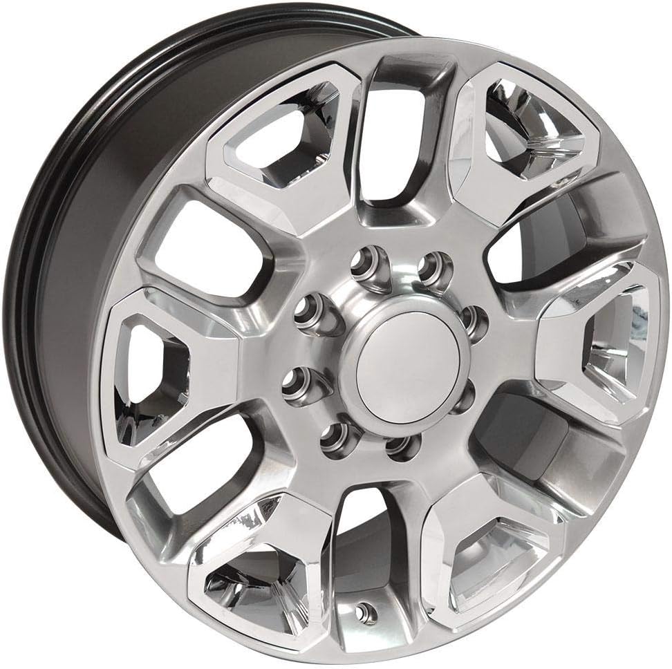 OE Wheels DG66 20 Inch Rim Fits Ram 2500 Style 8x165.1 20x8 Gloss Hyper Silver with Chrome Insert - Hollander 2562 (1)