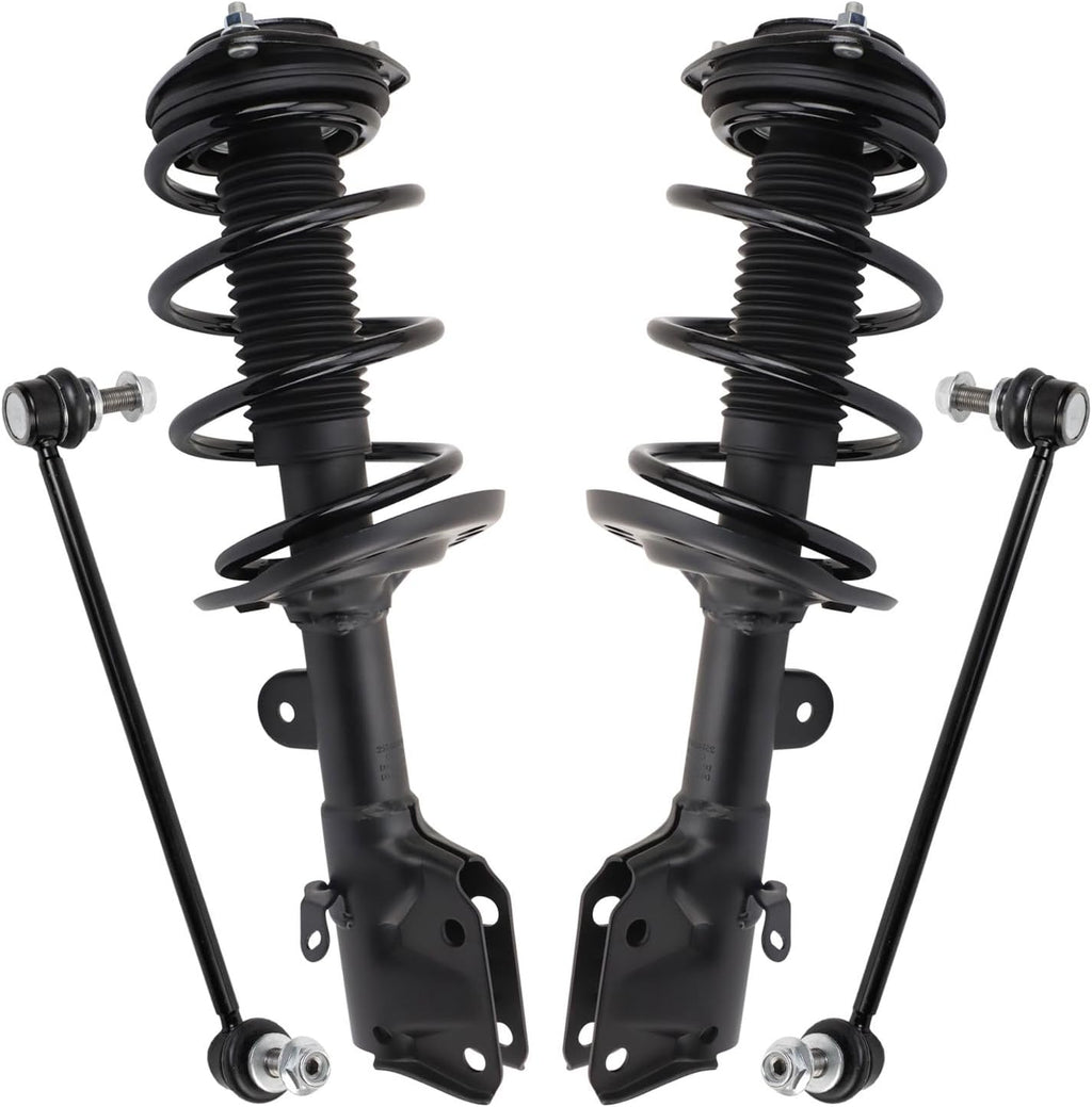 TRQ Front Suspension Kit Complete Strut & Coil Spring Assembly Sway Bar Stabilizer Link Compatible with 2019-2021 Subaru Forester