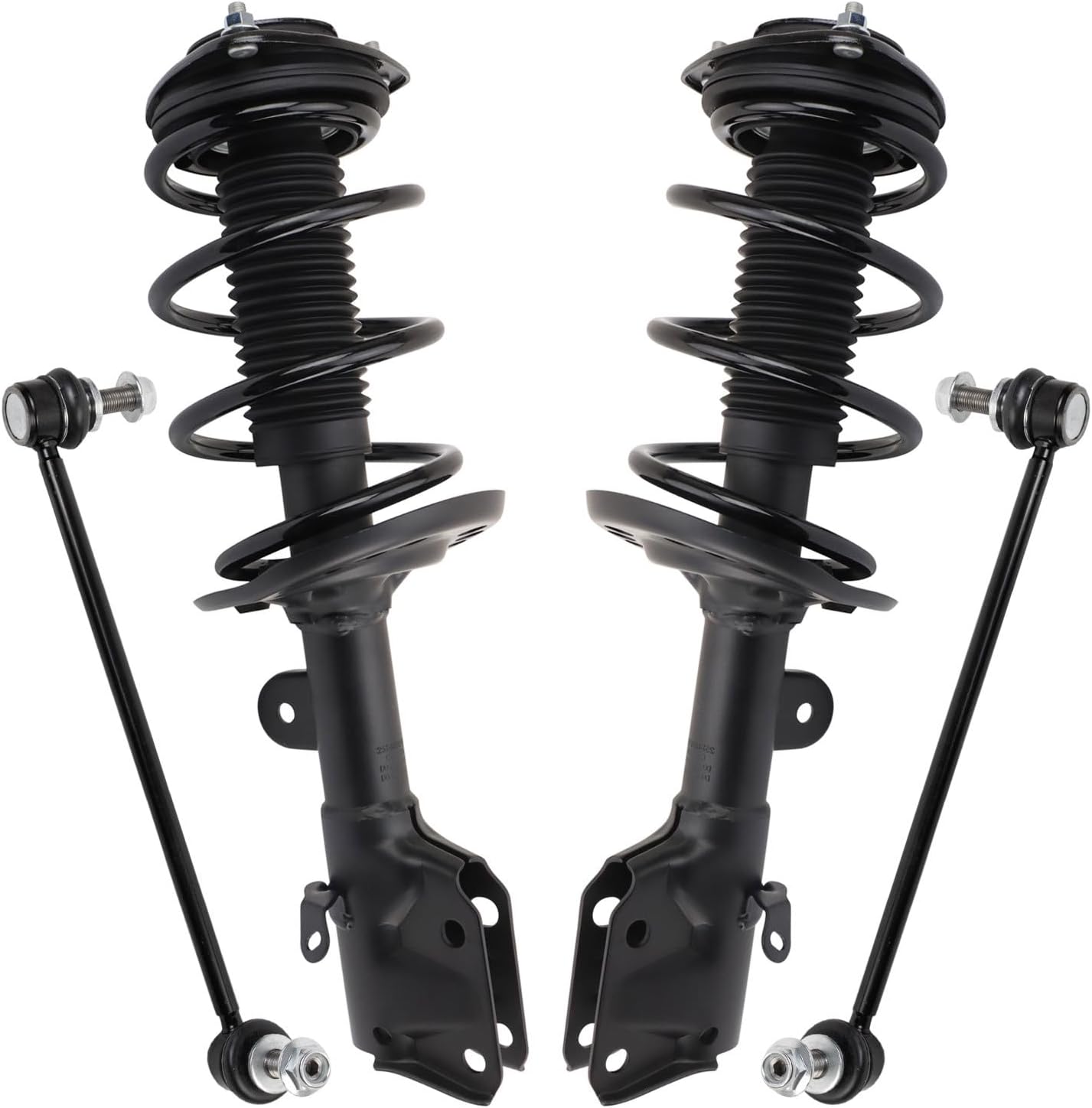 TRQ Front Suspension Kit Complete Strut & Coil Spring Assembly Sway Bar Stabilizer Link Compatible with 2019-2021 Subaru Forester