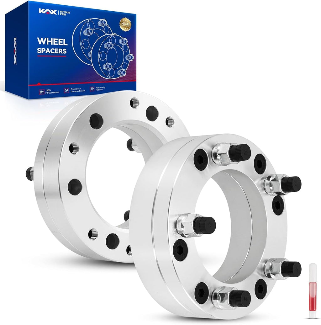 KAX 6x5.5 to 5x5.5 Wheel Adapters,2 inch 6 Lug to 5 Lug Wheel Adapters (Changes Bolt Pattern) fit for Silverado 1500, Sierra 1500, Tahoe, Suburban 1500, Yukon, with M14x1.5 Studs 108mm Hub Bore,2Pcs