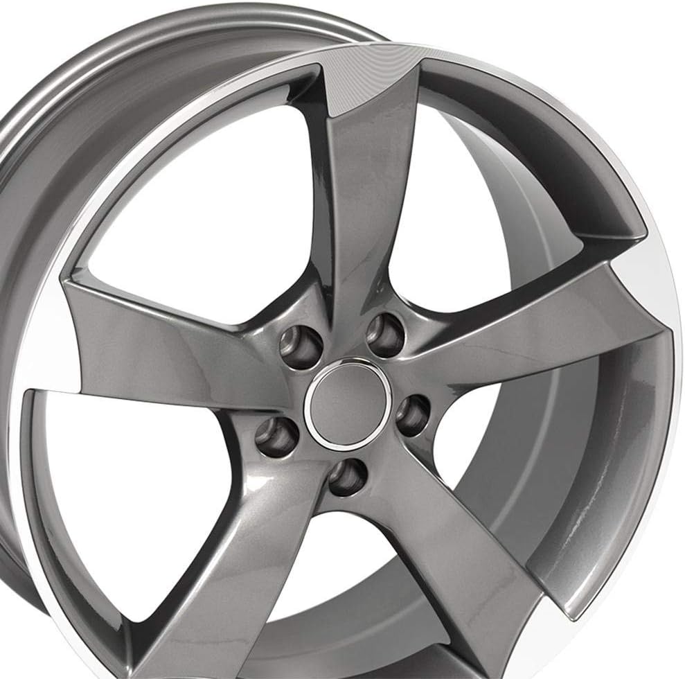 OE Wheels AU29 19 Inch Rim Fits S4 Style 5x112 19x8.5 Gloss Gunmetal Machined - Hollander 58867 (1)