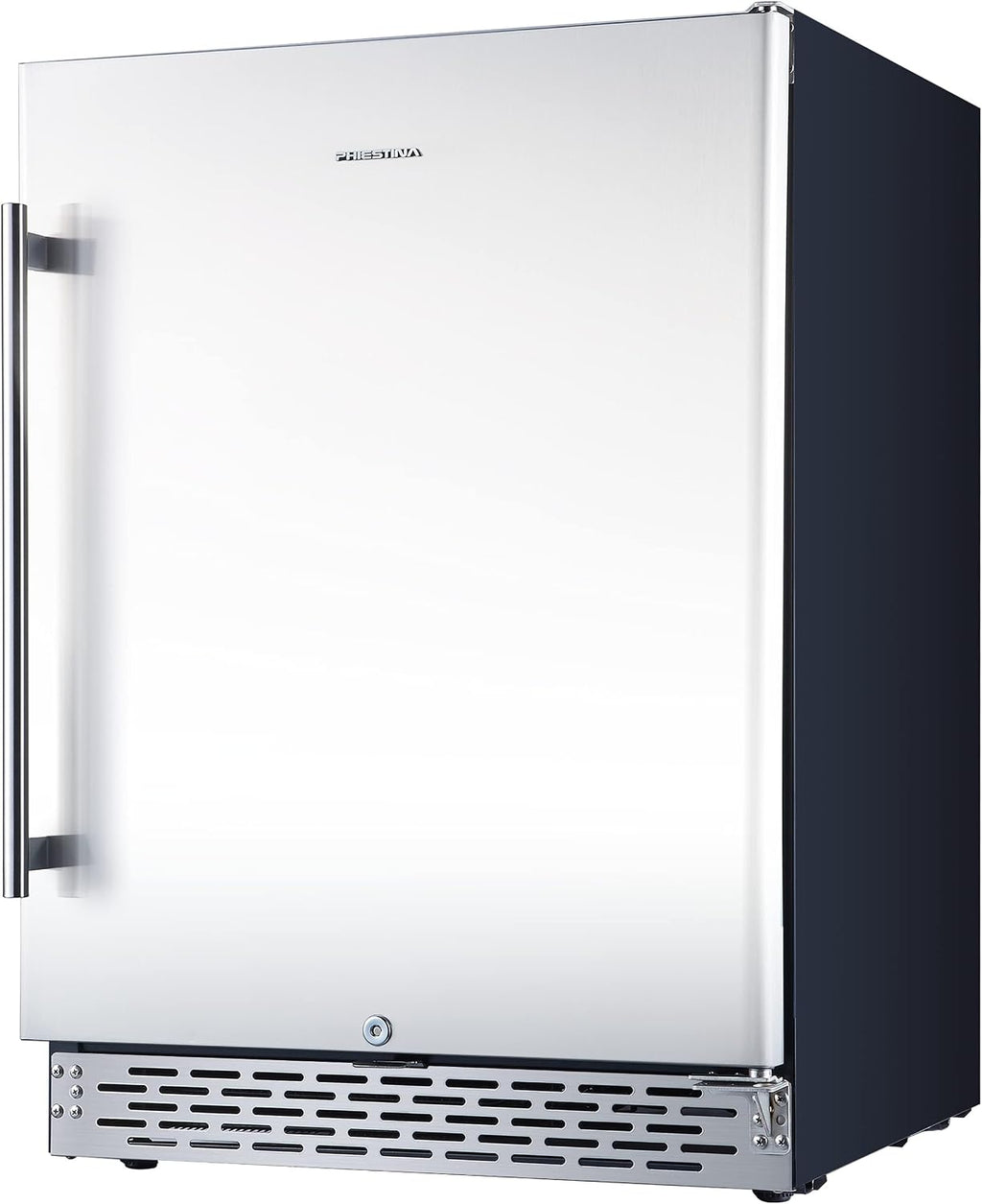 Phiestina 24 inch Indoor/Outdoor Beverage Refrigerator 175 Cans Built-in/Freestanding Beverage Fridge Cooler Lockable Stainless Steel Door Auto Defrost Quiet For Home/Commercial,6 Removable Shelves