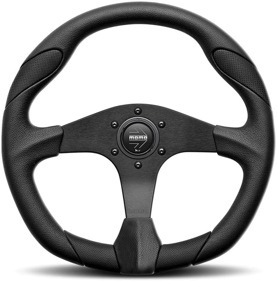 Momo QRK35BK0B Quark Black 350 mm Urethane Steering Wheel