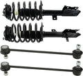 TRQ Front Suspension Kit Complete Strut & Coil Spring Assembly Sway Bar Stabilizer Link Compatible with 2011-2017 Jeep Patriot