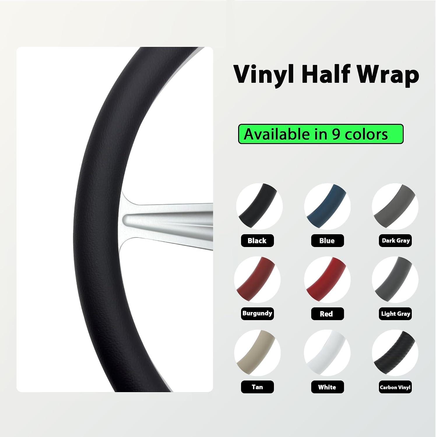 14' Satin Billet Steering Wheel with Half Wrap and Horn Button (Black)